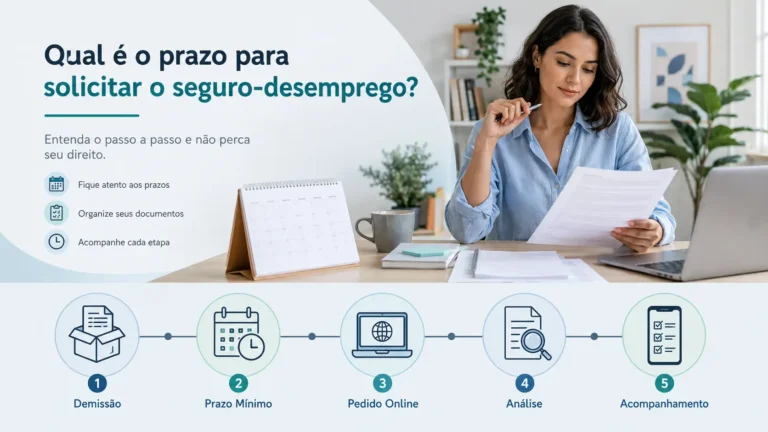 Linha do tempo sobre prazo para pedir o seguro desemprego após a demissão