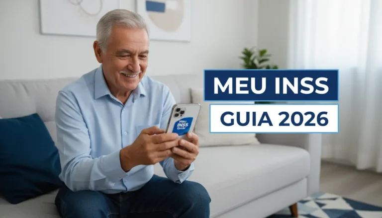 Infográfico informativo sobre como consultar o calendário Meu INSS 2026