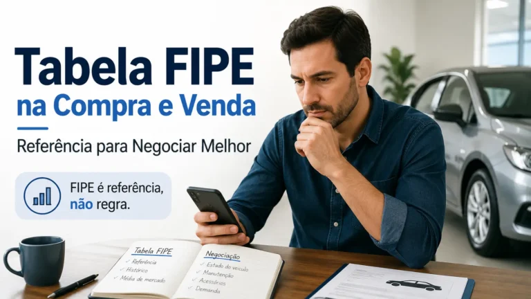 Tabela FIPE Carro na compra e venda usada como referência em negociação de veículo