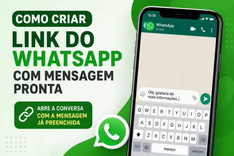 Imagem mostrando como criar link do WhatsApp com mensagem pronta no celular