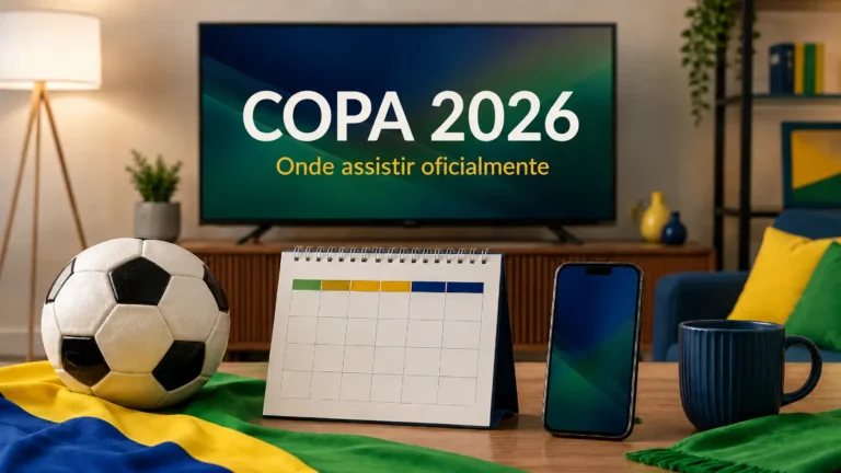 Imagem sobre onde assistir jogos do Brasil na Copa 2026 oficialmente